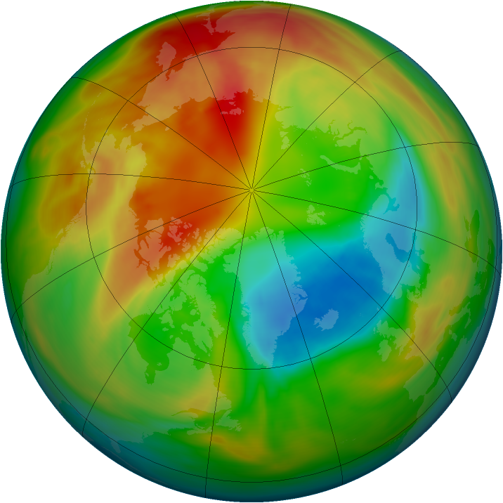 Arctic ozone map for 24 February 2005